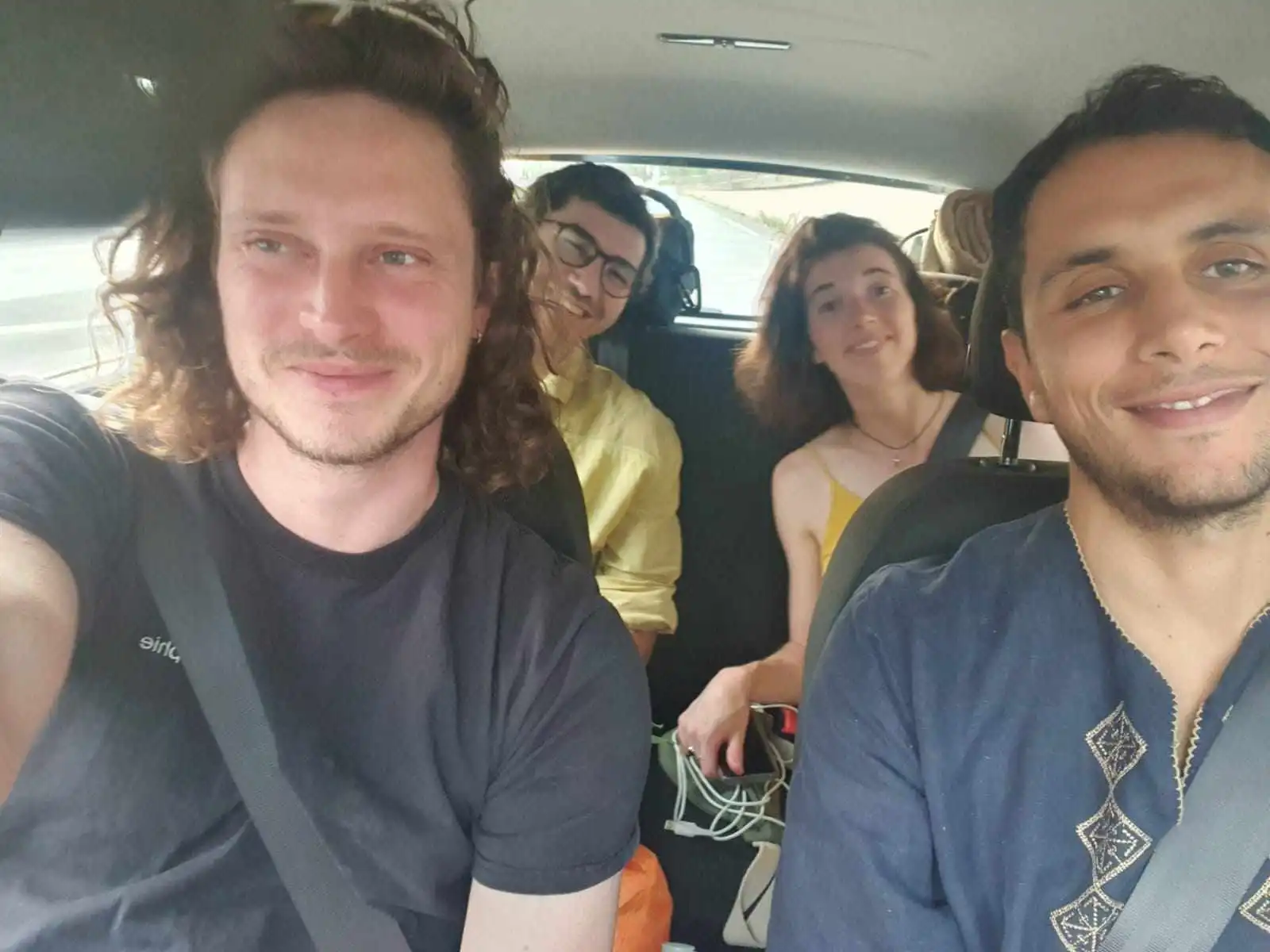 Adri, Moi, Flo, et Sami sur la route vers Hypercourt pour Banana Boom ~ 2023