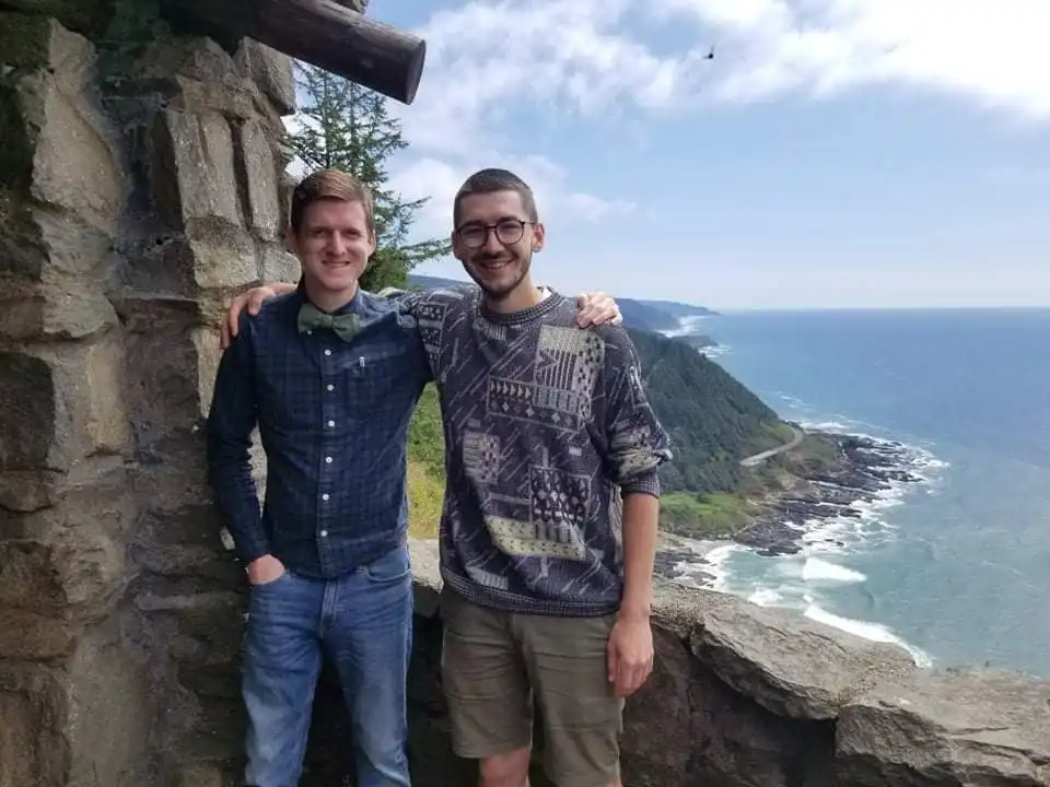 Moi et Colin à Cape Perpetua, OR ~ 2021